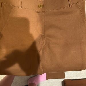 Betabrand Tan Straight Leg Dress Yoga Pants